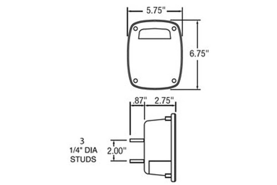 Picture of Truck-Lite Combo Box w/ License Light - Packard Connector