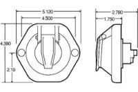 Picture of Truck-Lite 7 Solid Pin Surface Mount Threaded Stacking Studs Receptacle