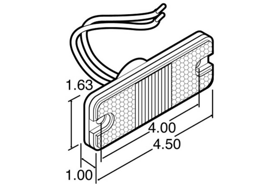 Picture of Truck-Lite LED Marker Light 1 1/2" x 4 1/2" Rectangle