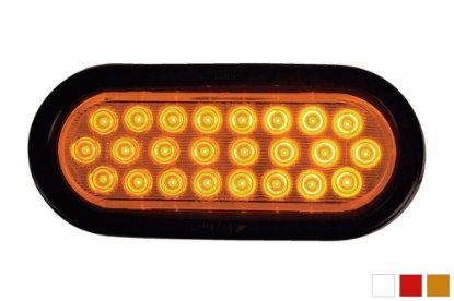 Picture of MAXXIMA 6" Oval 24 LED Warning Light with Grommet and Pigtail