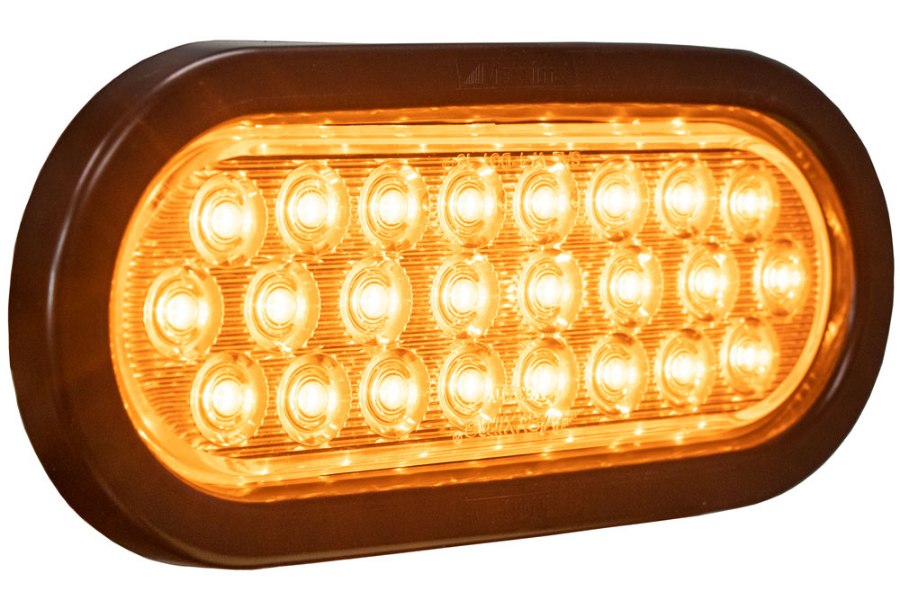 Picture of MAXXIMA 6" Oval 24 LED Warning Light with Grommet and Pigtail