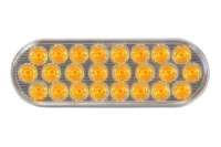 Picture of Maxxima Warning Light w/ Clear Lens 6" Oval Ultra Thin 24 LEDs