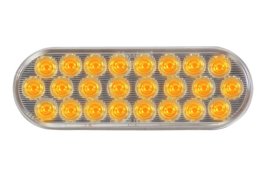 Picture of Maxxima Warning Light w/ Clear Lens 6" Oval Ultra Thin 24 LEDs