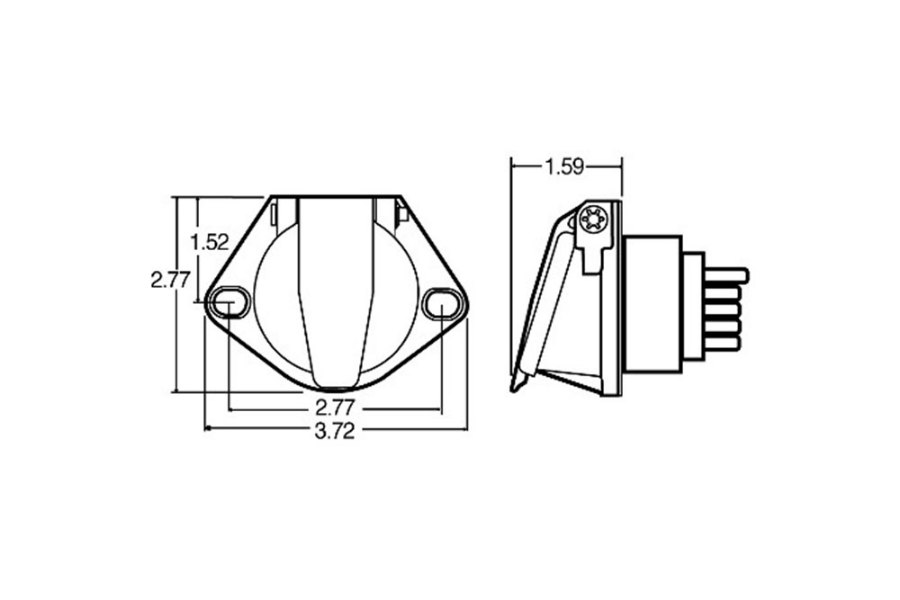 Picture of Truck-Lite 7 Split Pin Flush Mount Receptacle