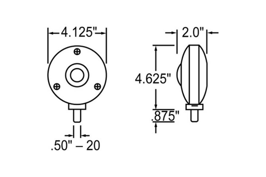 Picture of Truck-Lite Round Signal Lamp Pedestal Incandescent Light