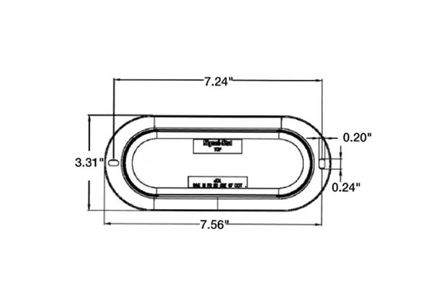 Picture of Truck-Lite Stop/Turn/Tail 24 Diode Oval Light w/ Flange