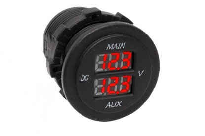 Picture of Race Sport Socket Sized Dual DC Volt Meter 10-60V with 2 Digital displays