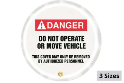 Picture of Accuform Danger Message Steering Wheel Cover