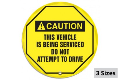 Picture of Accuform Caution Steering Wheel Cover