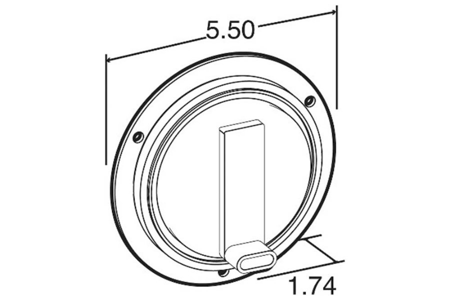 Picture of Truck-Lite Round Super 44 Stop/Tail/Turn w/ Black Flange Mount