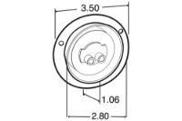 Picture of Truck-Lite Round Low Profile PL-10 Clearance Marker 8 Diode Light w/ Flange
Mount