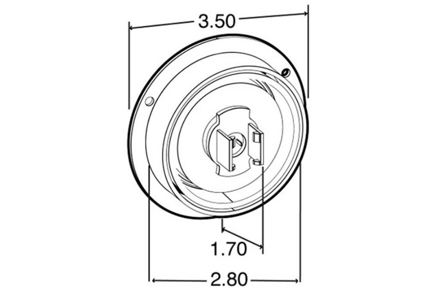 Picture of Truck-Lite Round High Profile 8 Diode Clearance Marker Fit N' Forget Light w/
Flange Mount