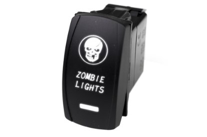 Picture of Race Sport LED Rocker Switch w/ White LED Radiance (Zombie Lights)