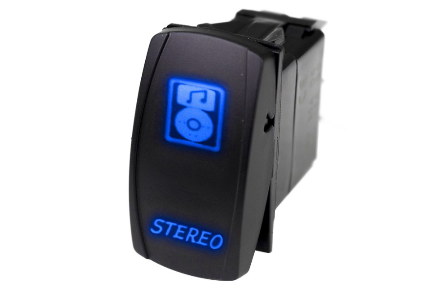 Picture of Race Sport LED Rocker Switch with BLUE LED Radiance - Stereo