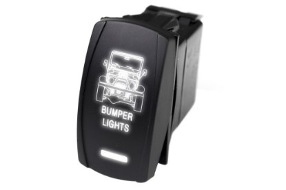 Picture of Race Sport LED Rocker Switch w/ White LED Radiance (Bumper Lights)