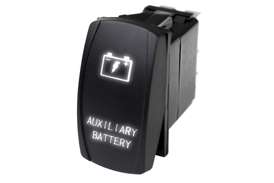 Picture of Race Sport LED Rocker Switch w/ White LED Radiance (Auxiliary Battery)