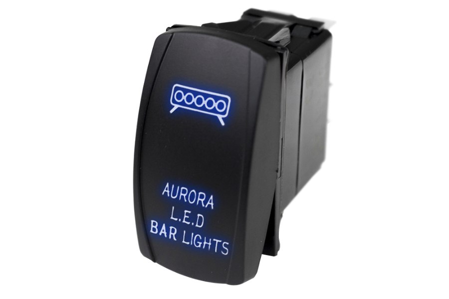 Picture of Race Sport LED Rocker Switch w/ Blue LED Radiance (Aurora LED Bar Lights)