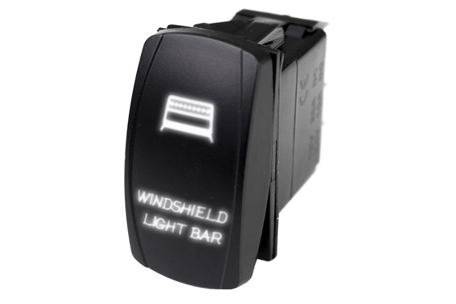 Picture of Race Sport LED Rocker Switch w/ White LED Radiance (Windshield Light Bar)