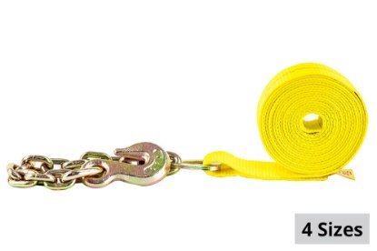 Picture of Zip's 2" Winch Straps with Chain and Grab Hook