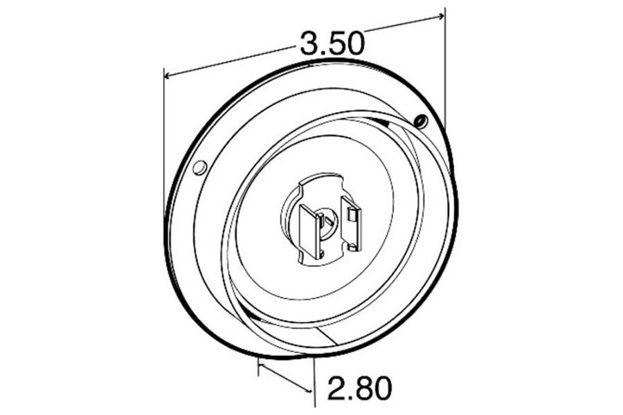 Picture of Truck-Lite Round P2 10 Series 2 Diode Marker Clearance Light w/ Flange Mount