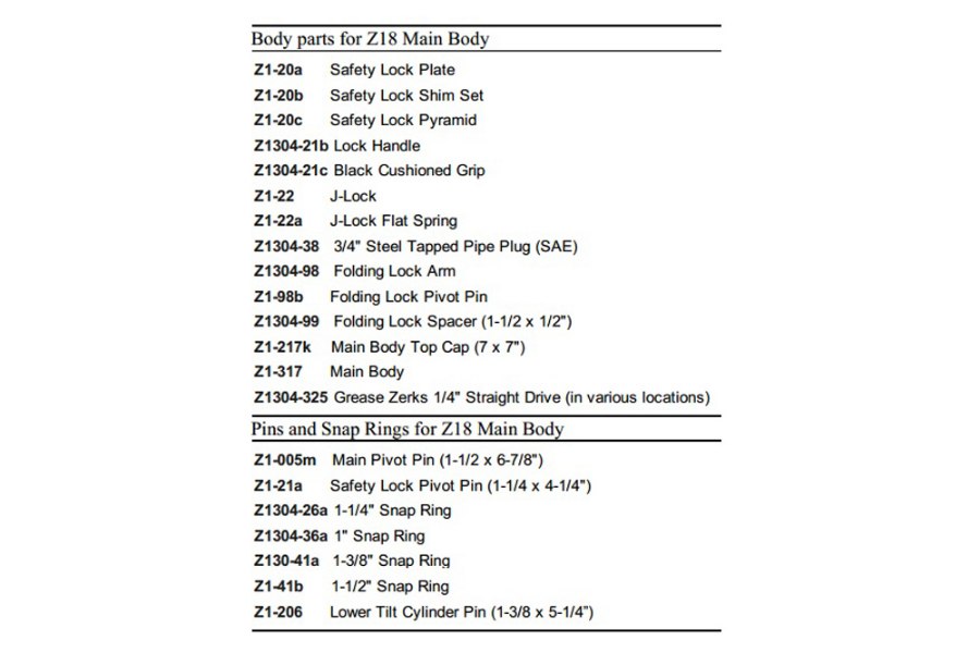 Picture of Zacklift Folding Lock Spacer 1 1/2" x 1/2"