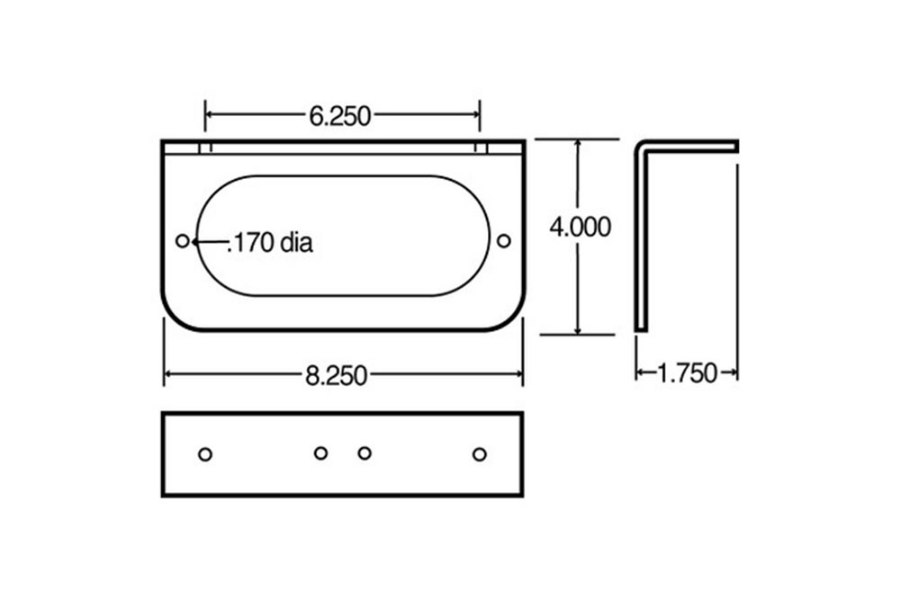 Picture of Truck-Lite 60 Series Oval Black Steel Bracket Mount