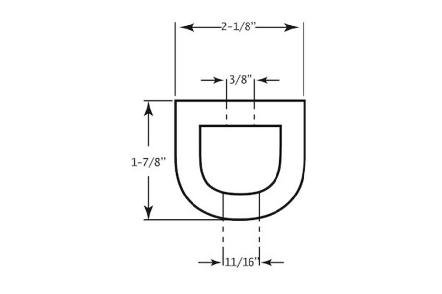 Picture of Buyers Extruded Rubber D-Shaped Bumper