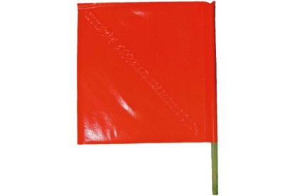 Picture of Kishigo Vinyl Warning Flag w/ Diagonal Stay