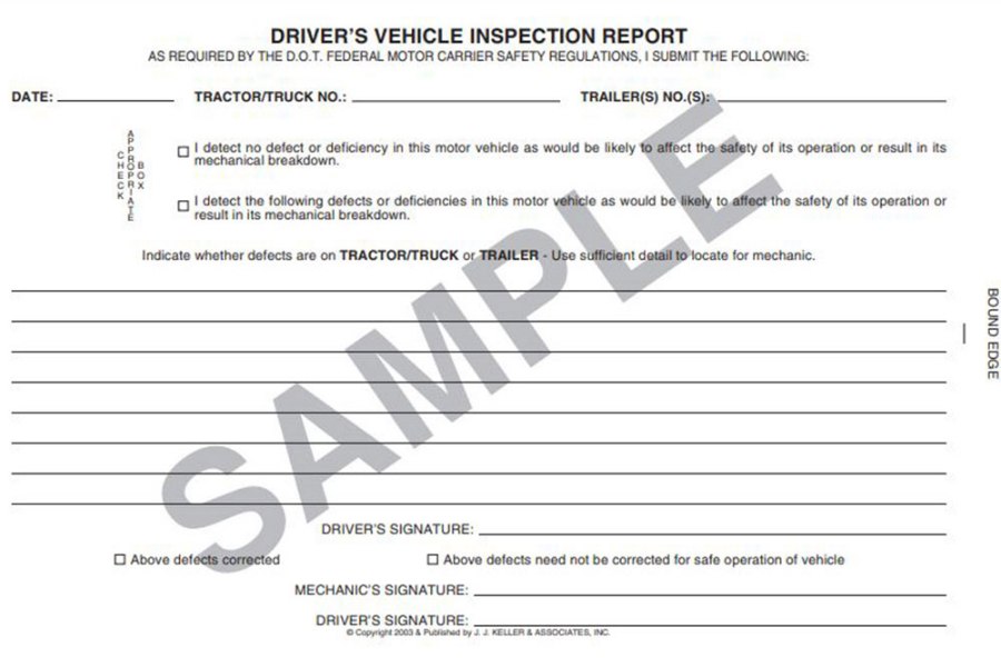 Picture of JJ Keller Driver's Daily Log Book