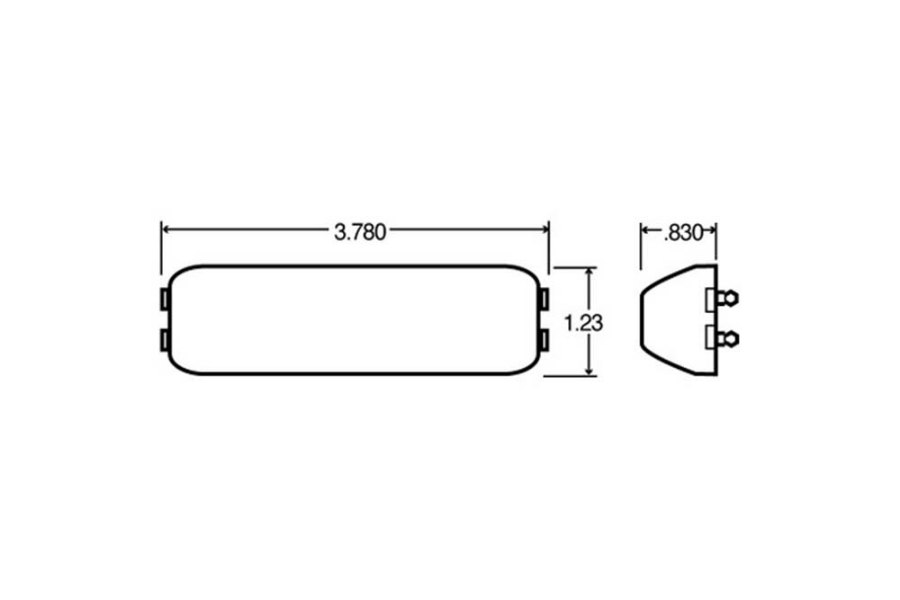 Picture of Truck-Lite Rectangular 19 Series Male Pin Marker Clearance Light