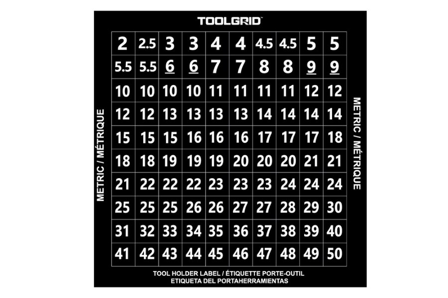 Picture of CTech Tool Grid Identification Labels