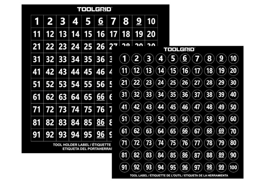 Picture of CTech Tool Grid Identification Labels