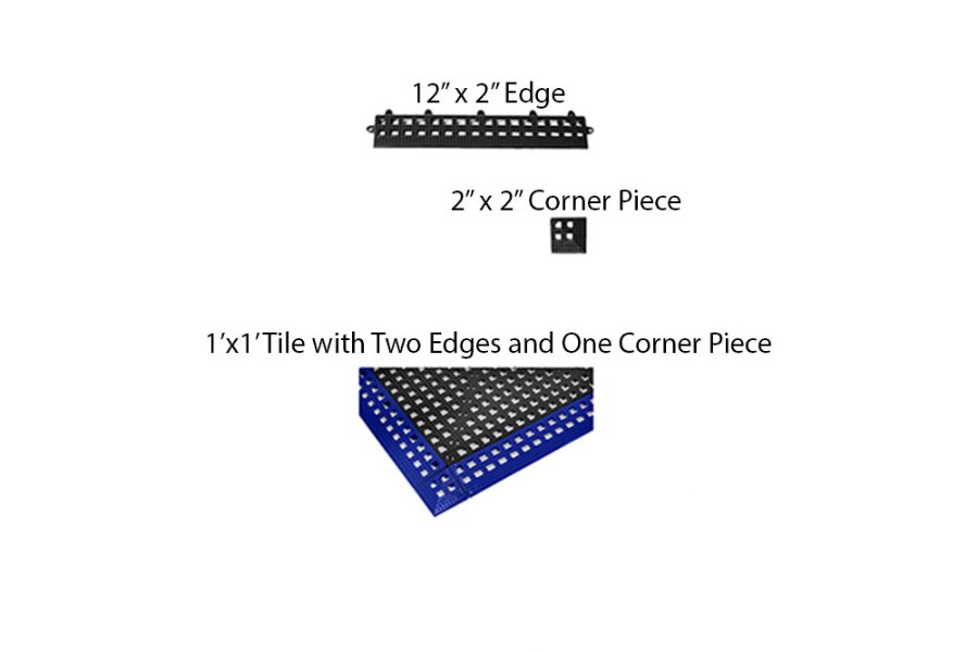 Picture of Dri-Dek 2" x 2" Interlocking Corner - Pack of 4