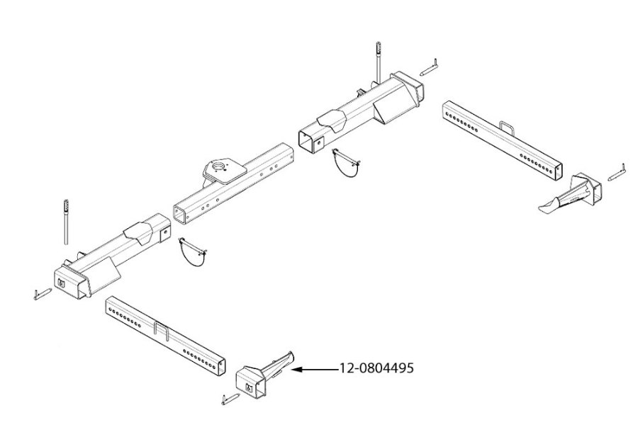 Picture of Miller Tire Support Weldment, Left Hand, Vulcan Heavy Duty Wreckers