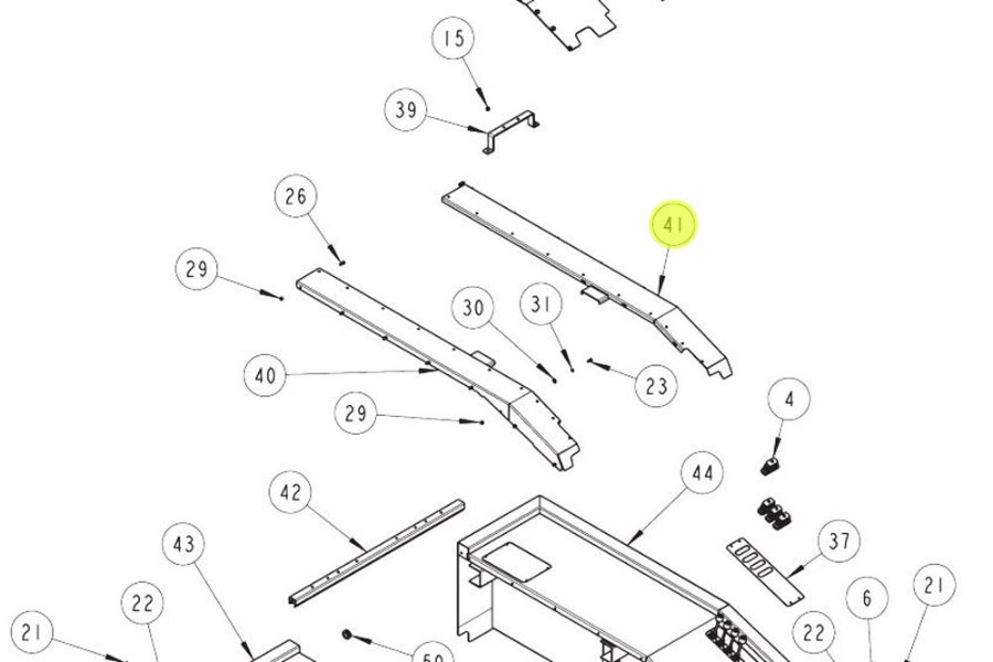 Picture of Miller Wide Deck Mounting Angle, Right, 94" Wide