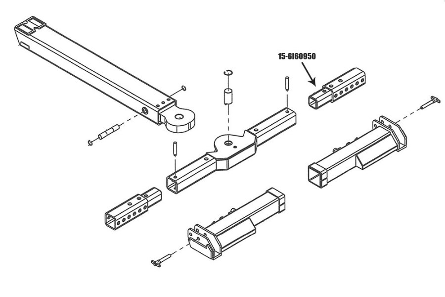 Picture of Miller Crossbar Extension, 4" x 4", Chevron 1016