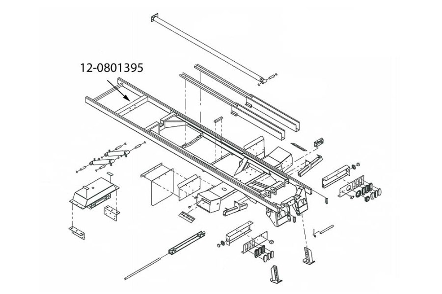 Picture of Miller Extend Cylinder Mounting Cross Member, Vulcan Extreme Angle Carrier