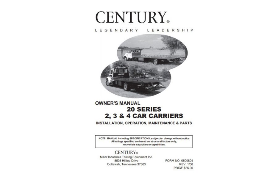 Picture of Owners Manual - 20 Series