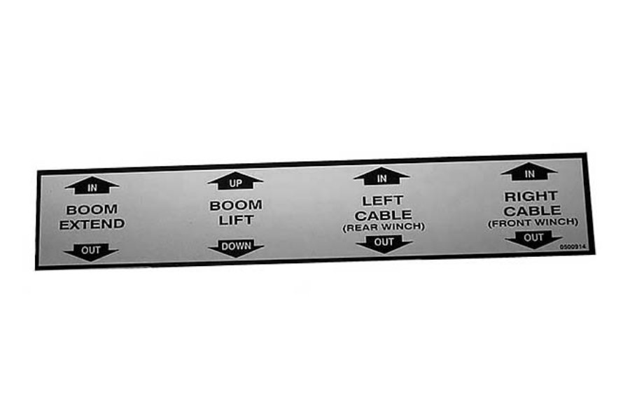 Picture of Miller Decal, Wrecker, Control Panel