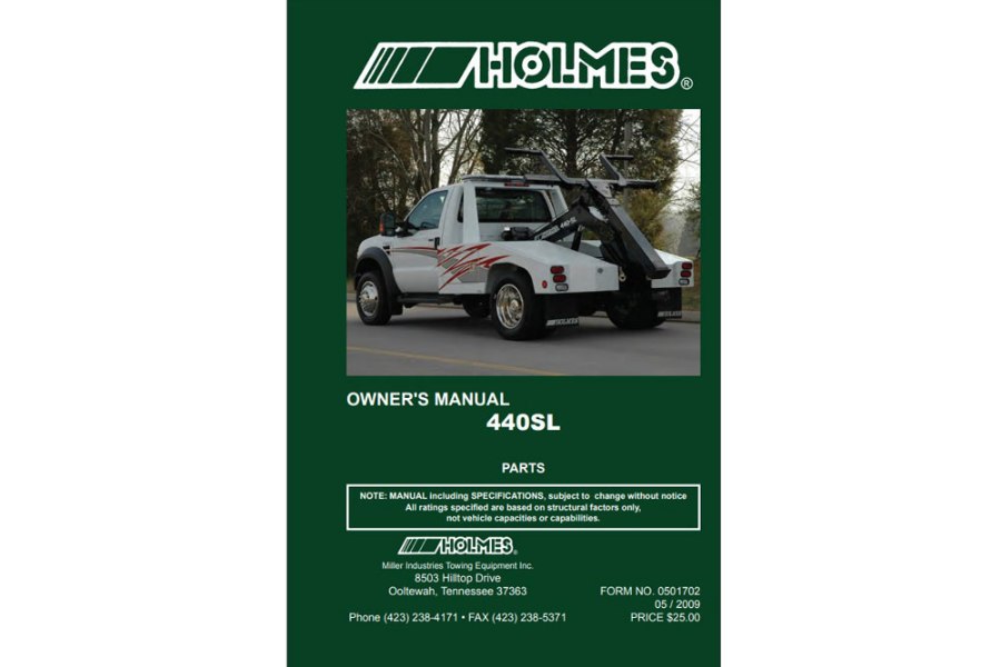 Picture of Holmes 440SL Parts Manual