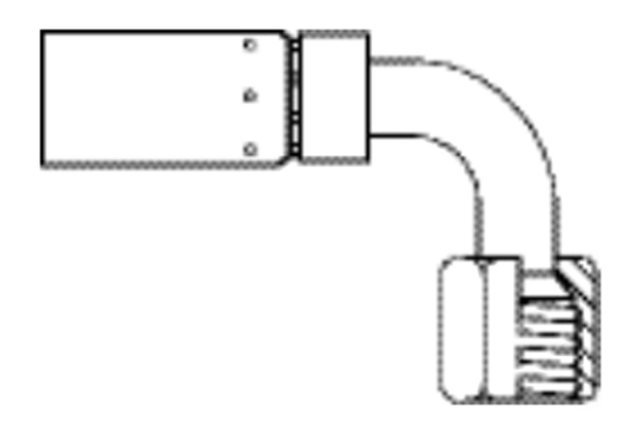 Picture of Hose Fitting, 3/8" DIA,37 Female Swivel 90 degree Tube Elbow