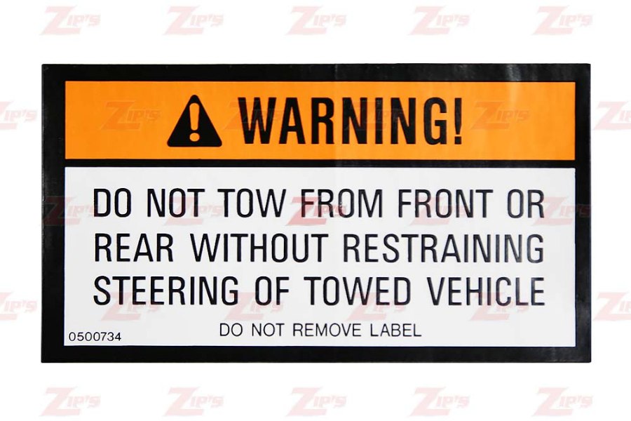 Picture of Decal, Warning, Restrain Steering