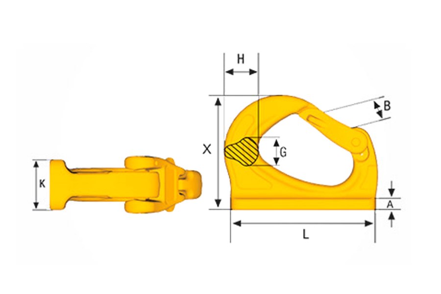 Picture of Gunnebo Classic Universal Weld-on Hook