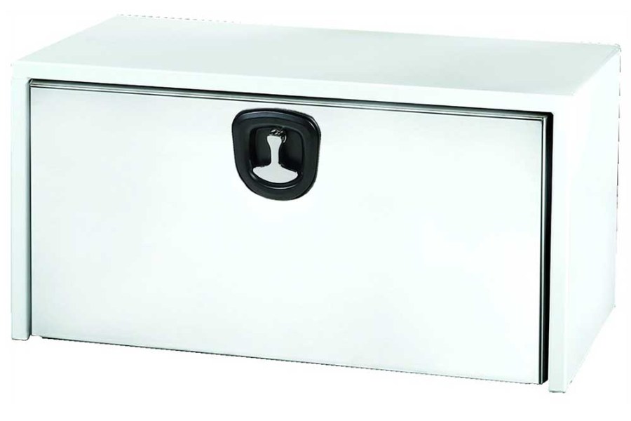 Picture of Buyers White Steel Underbody Truck Box with Stainless Door Series
