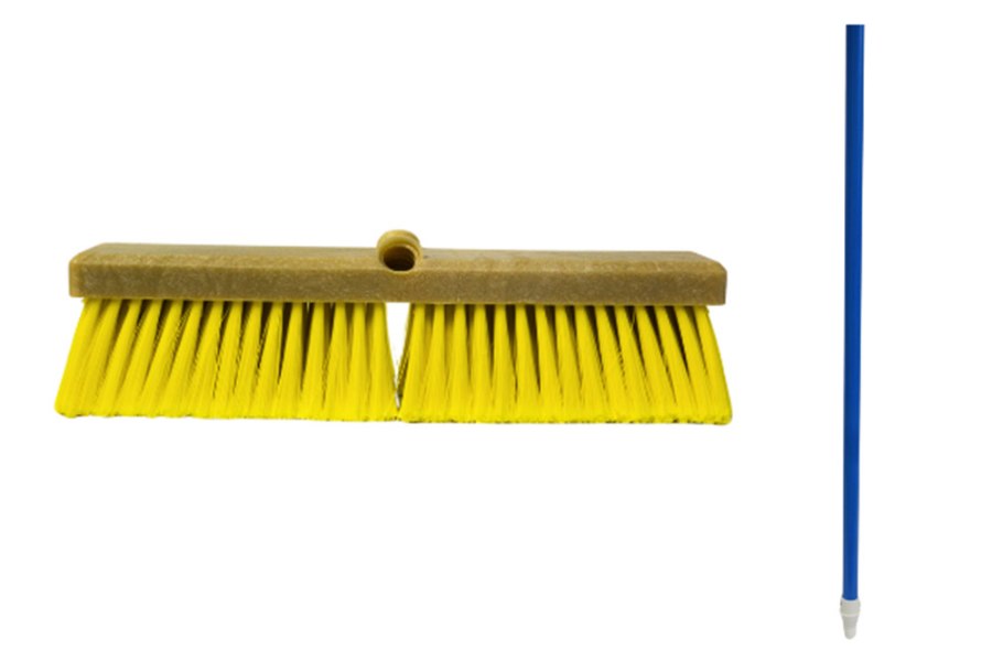 Picture of Bruske 14" Yellow Truck Wash Poly Block Brush