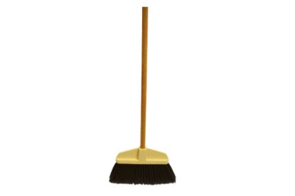 Picture of Bruske Brown Poly Cap Broom with Wood Handle