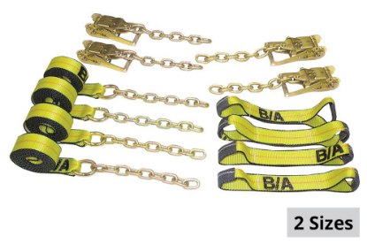 Picture of B/A Products 8-Point Tie Down System with Chains and Wide Handled Ratchets