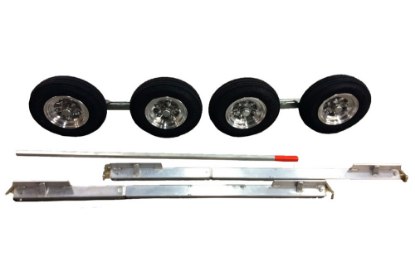 Picture of Collins Hi-Speed Dolly PRO Dolly Set Zinc Plated w/ Aluminum Axles and Aluminum Diamond Cut Wheels 4.80 x 8