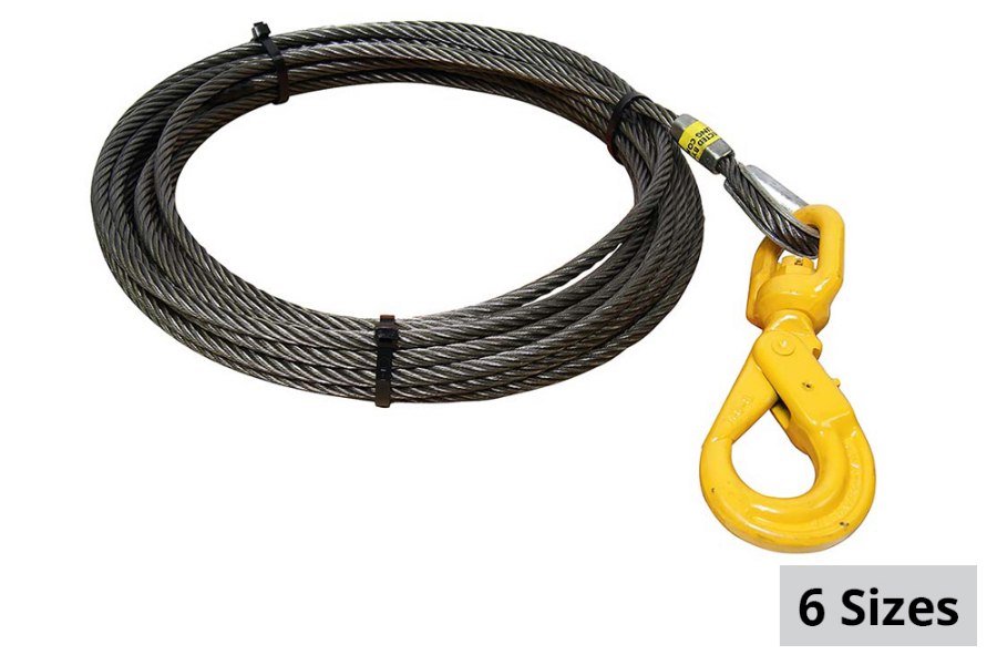 Picture of All-Grip Fiber Core Winch Cable with Self-Locking Swivel Hook