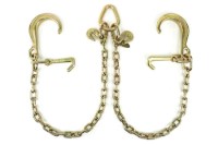 Picture of SafeAll V-Chain Assembly w/ 8" J Hook and MJ Hook